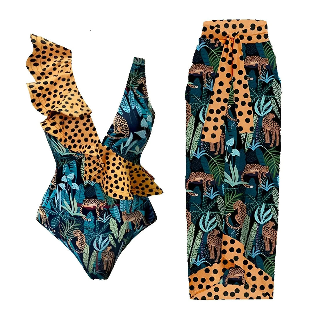 Amandine One-Piece Swimsuit and Sarong Set VERITI S 