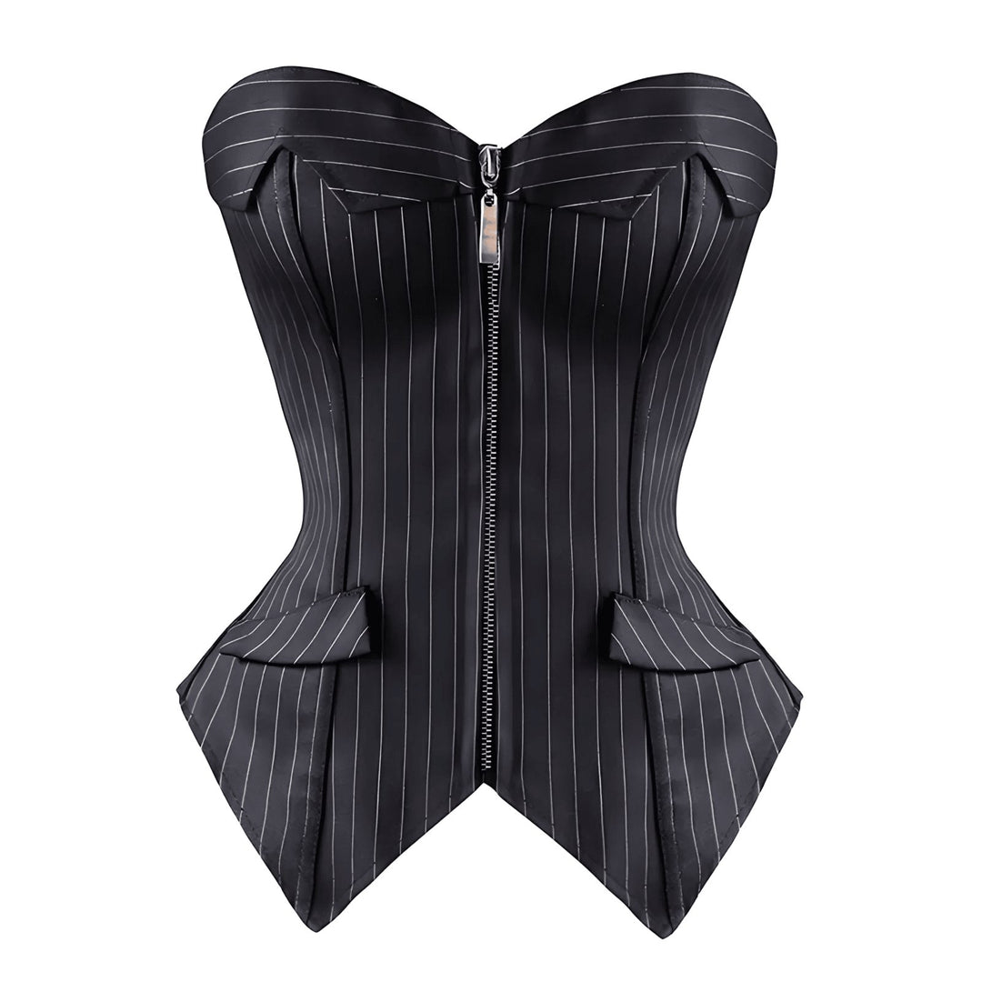 Chantal Pinstripe Corset VERITI Black XS 