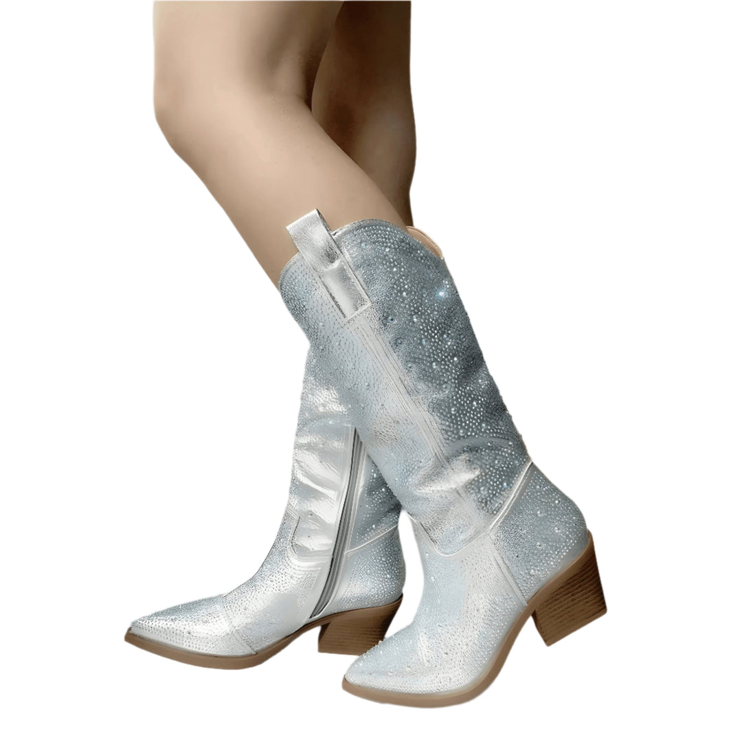 Cleo Rhinestone Boots VERITI 