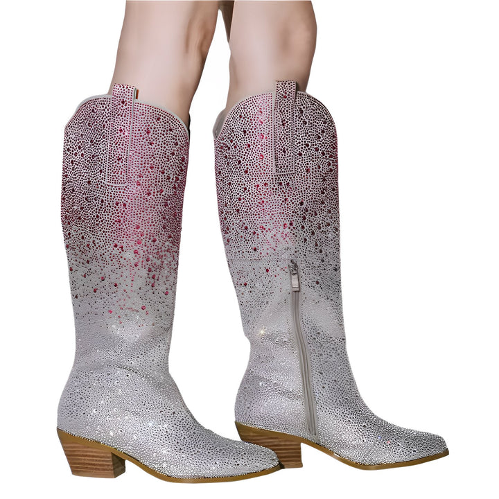 Cleo Rhinestone Boots VERITI 