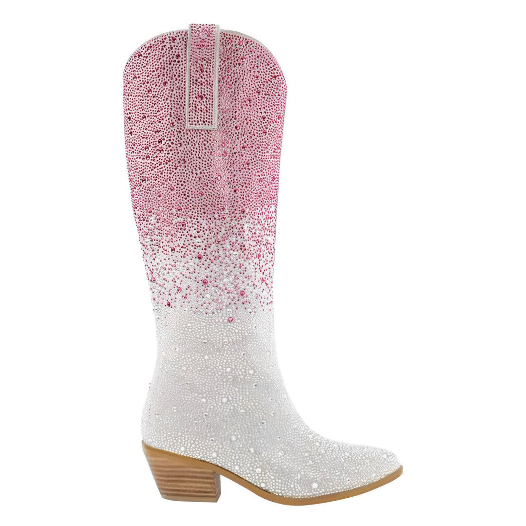 Cleo Rhinestone Boots VERITI Pink 5 