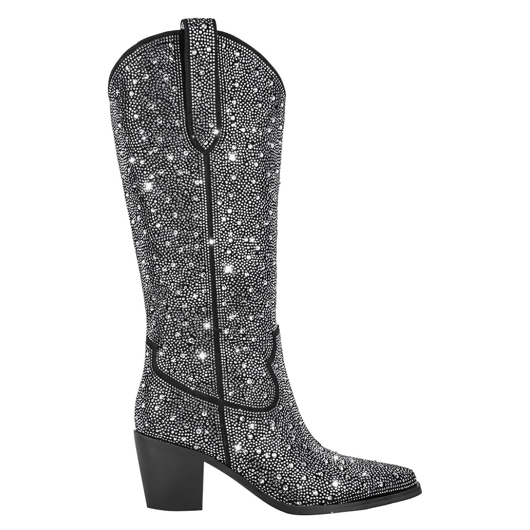 Cleo Rhinestone Boots VERITI Platinum 5 