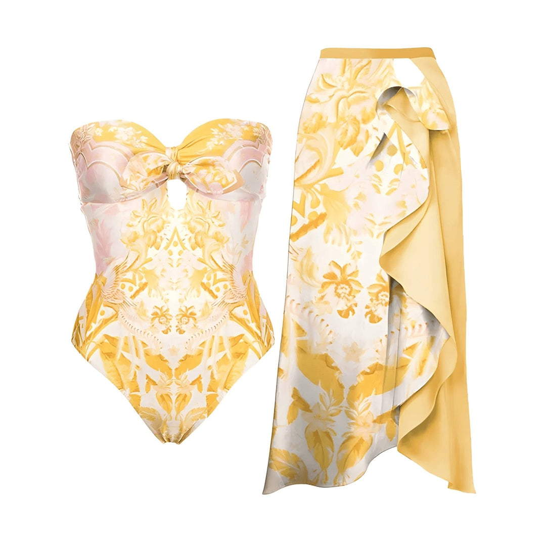 Delphine One-Piece Swimsuit and Sarong Set VERITI S 