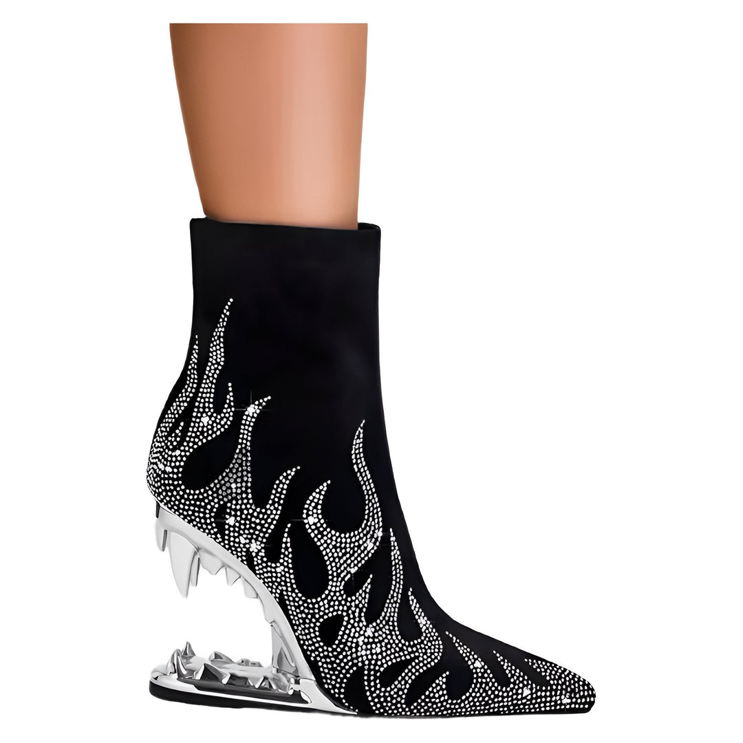 Ember Rhinestone Ankle Boots VERITI 