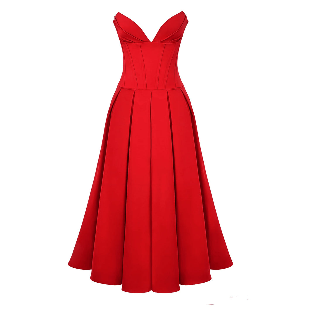 Evangeline Midi Dress VERITI Red XS 