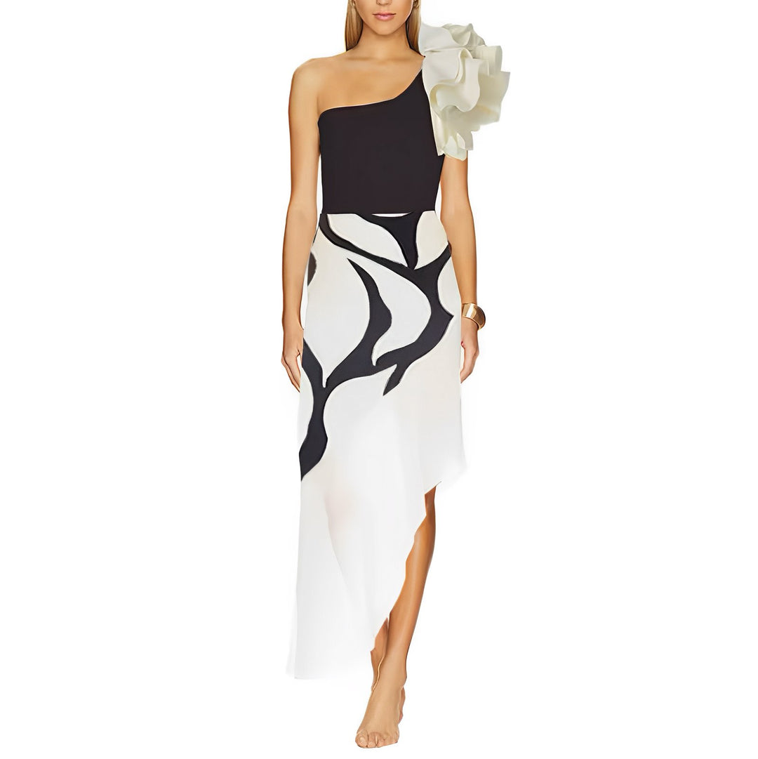 Floriane One-Piece Swimsuit and Sarong Set VERITI 