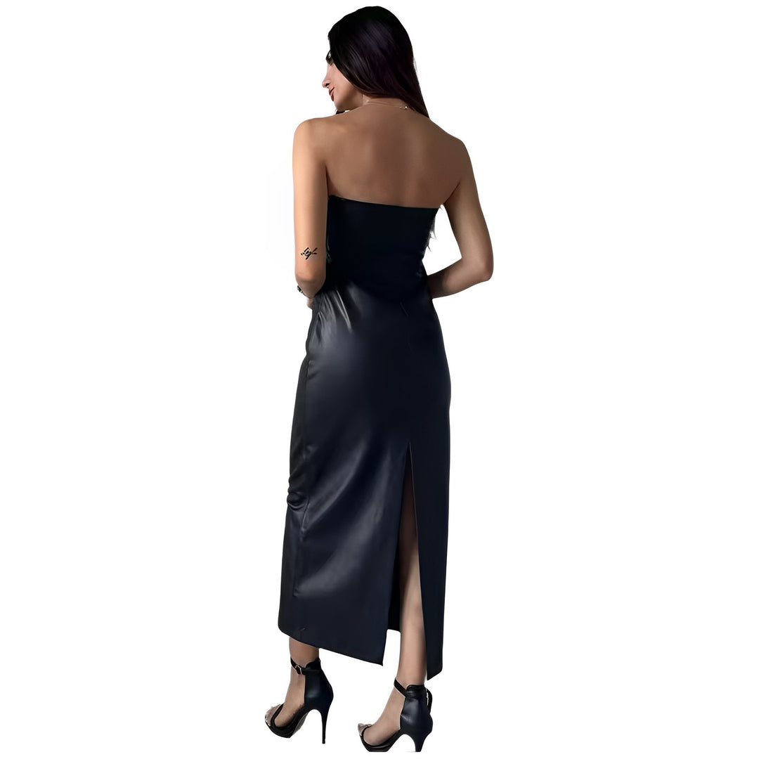 Gia Faux Leather Midi Dress VERITI 