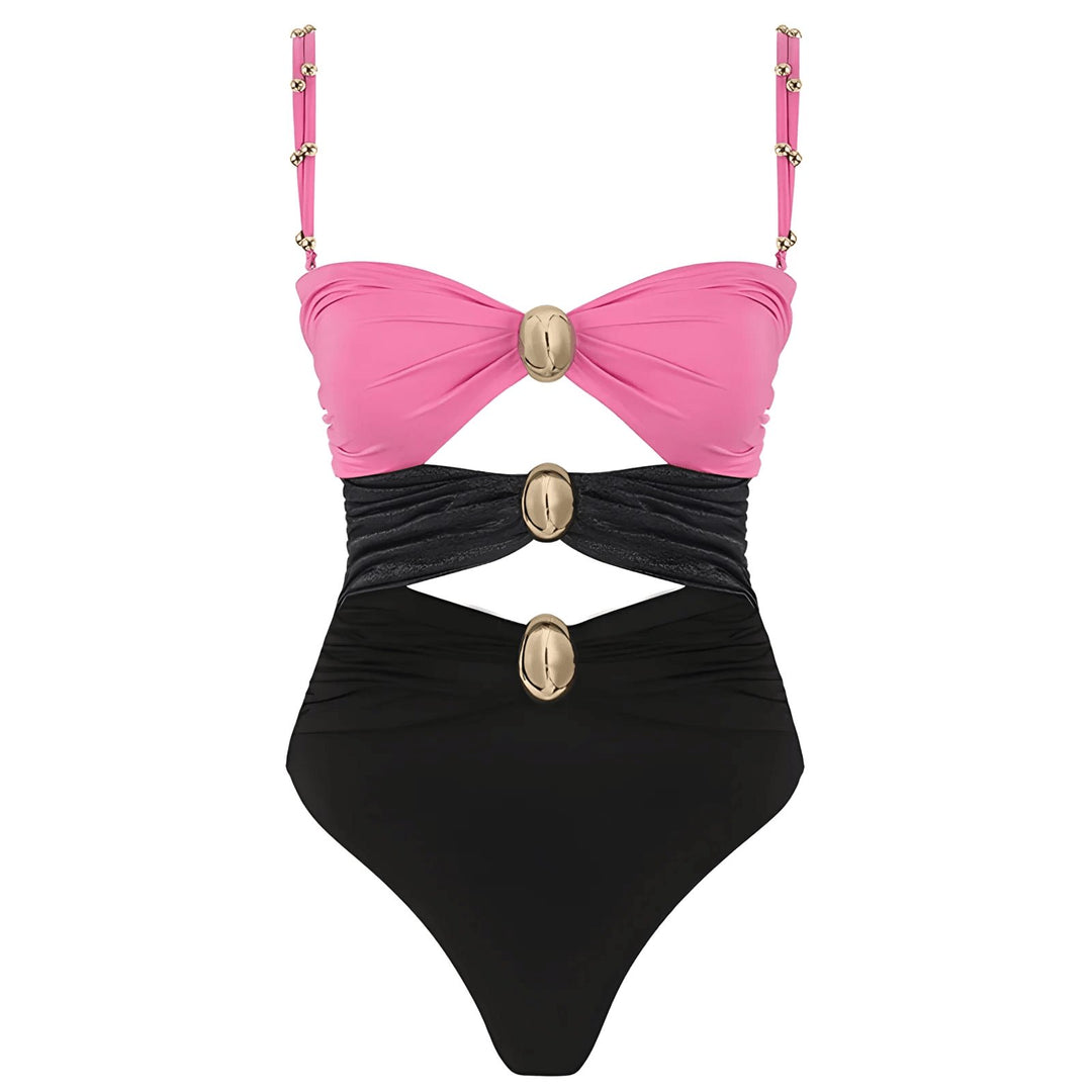 Giselle One-Piece Swimsuit and Sarong Set VERITI Black Swimsuit S 