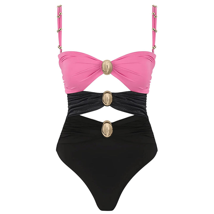 Giselle One-Piece Swimsuit and Sarong Set VERITI Black Swimsuit S 