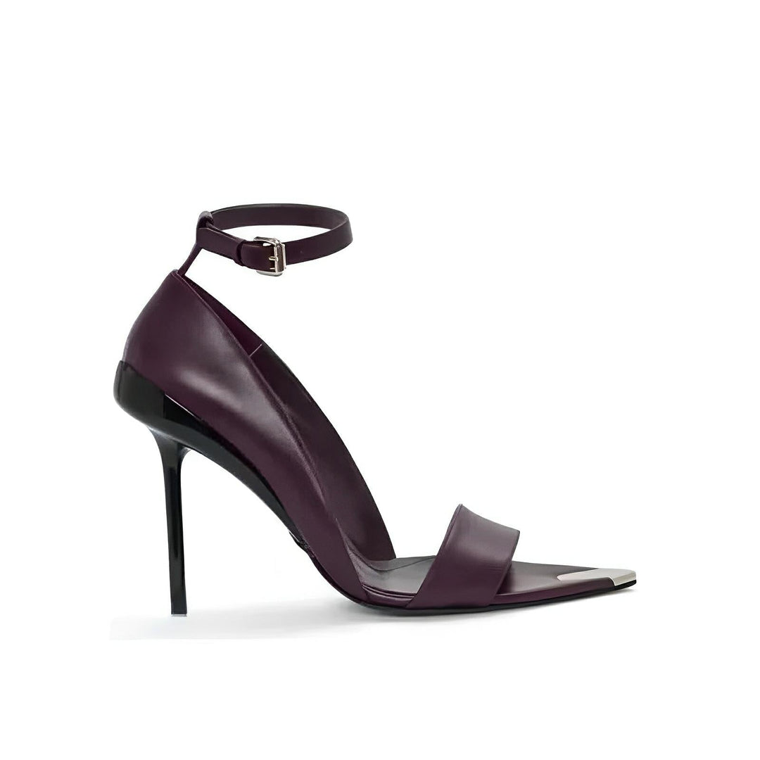 Josiane Stiletto Sandals VERITI Burgundy 4 