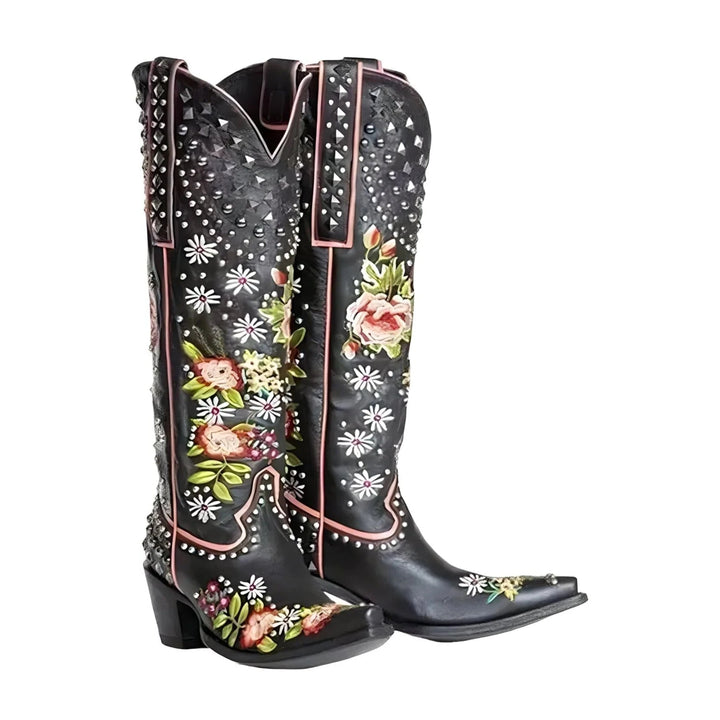 Margaux Cowgirl Boots VERITI Black 4.5 