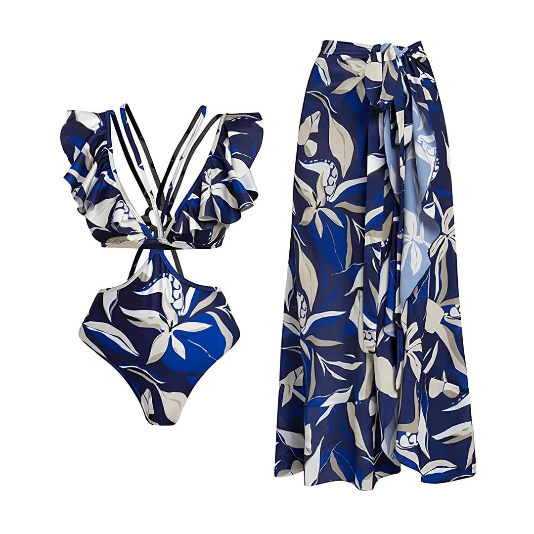 Margaux One-Piece Swimsuit and Sarong Set VERITI Sleeveless S 
