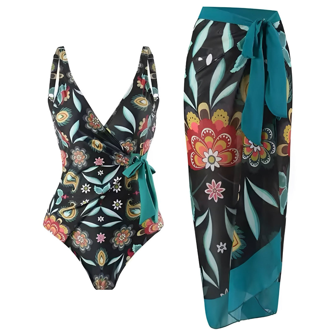 Mathilde One-Piece Swimsuit and Sarong Set VERITI S 