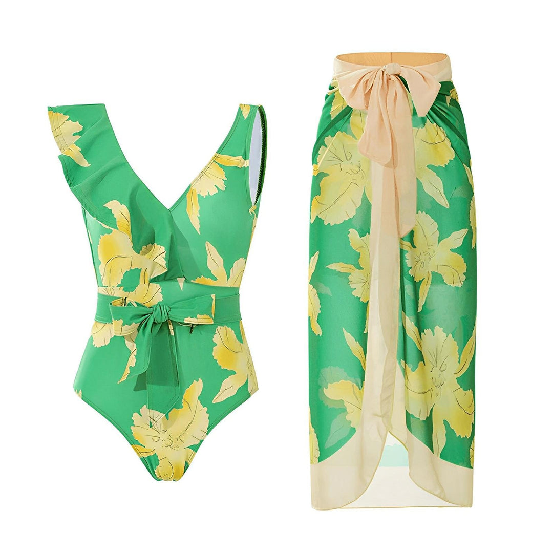 Odette One-Piece Swimsuit and Sarong Set VERITI S 
