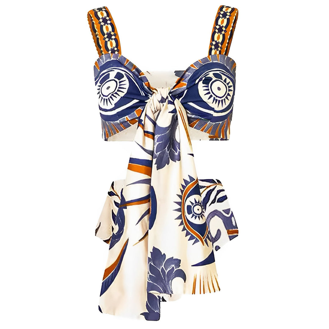 Panthera One-Piece Swimsuit and Sarong Set VERITI 