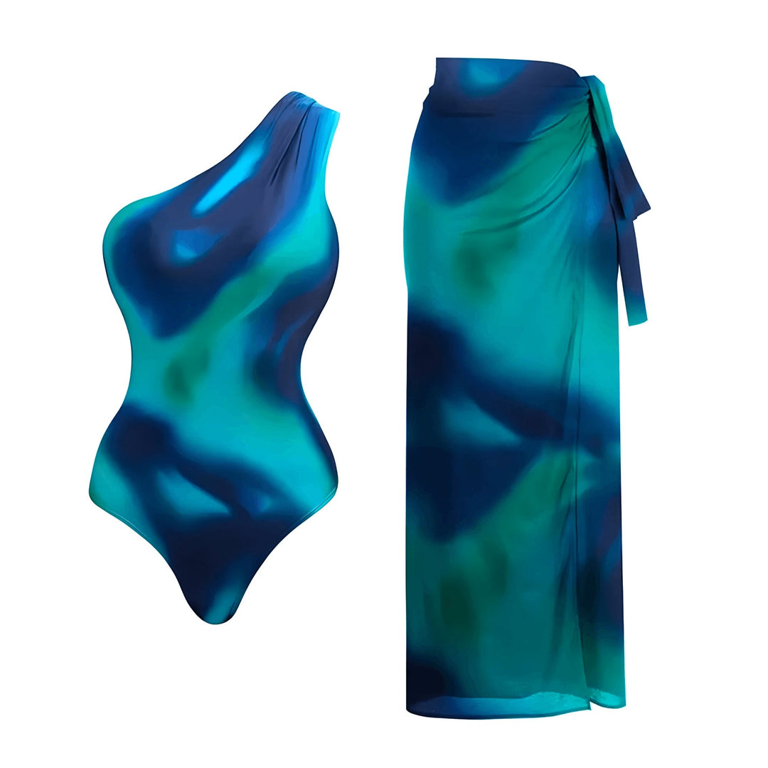Roxane One-Piece Swimsuit and Sarong Set VERITI Full Set S 