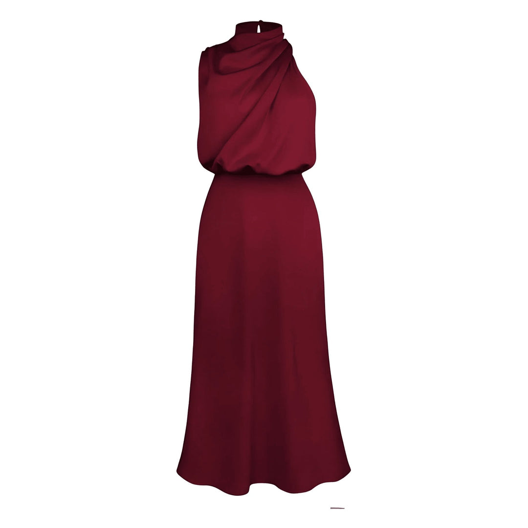 Sylvie Midi Dress VERITI Burgundy S 