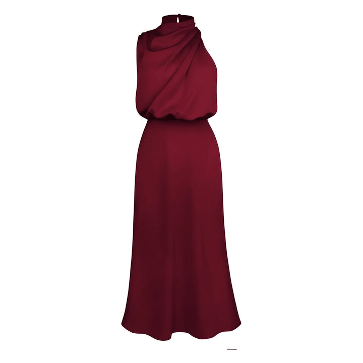 Sylvie Midi Dress VERITI Burgundy S 