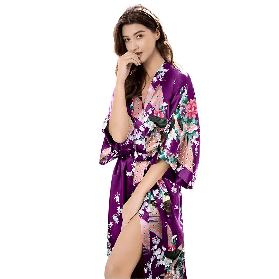 Syra Kimono Robe - Violet VERITI 