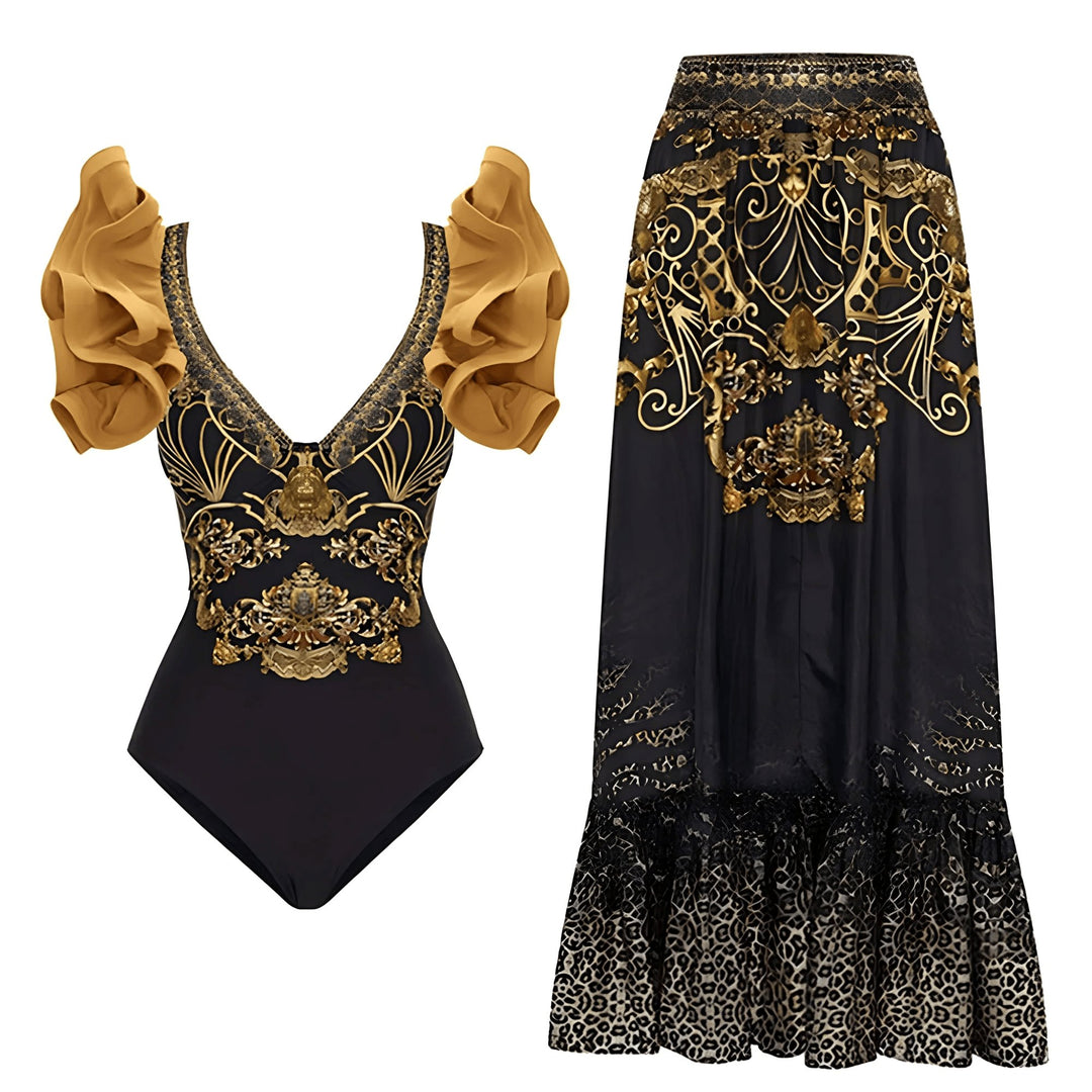 Syra One-Piece Swimsuit and Sarong Set VERITI S 