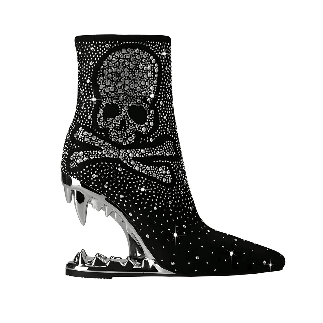 Victoire Rhinestone Ankle Boots VERITI Silver 5.5 